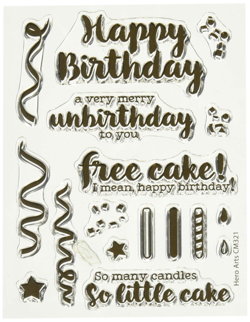 Hero Arts CM321 Clear Stamp Set, Hero Greetings Cheeky Birthday, 3" x 4" - Image 2