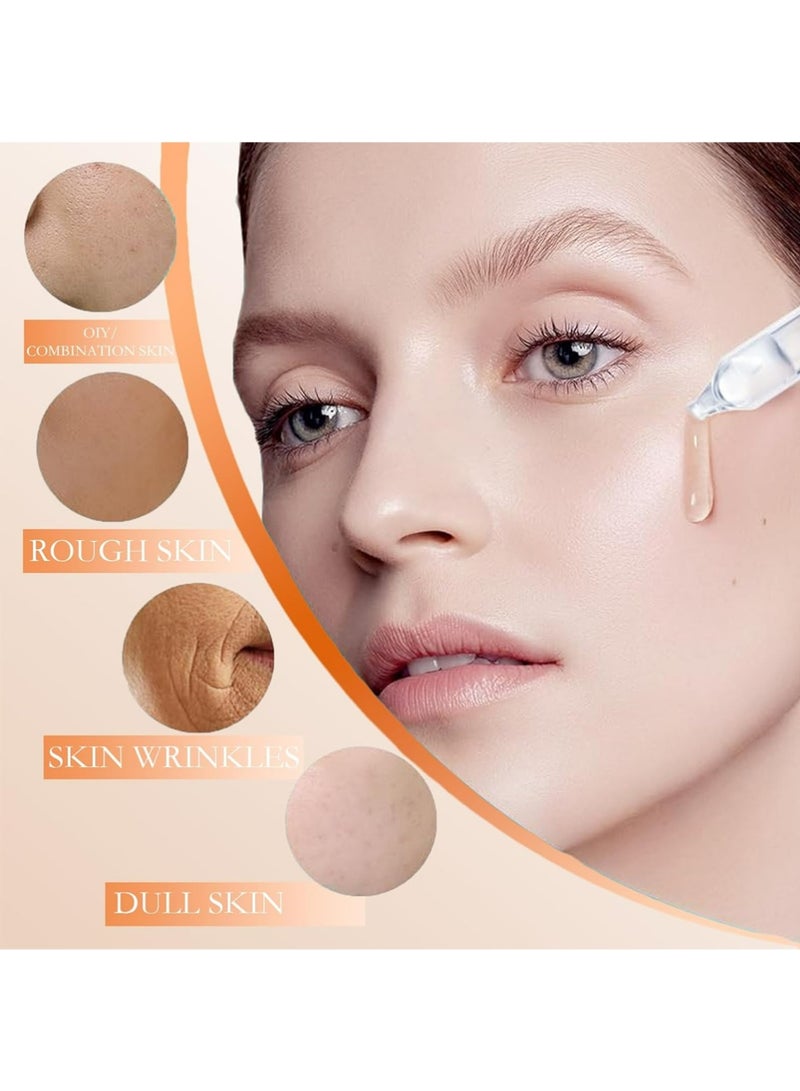 بيو أكوا فيتامين C مصل للوجه مع حمض الهيالورونيك - 1.5 مل × 30 قطعة ، مصل الوجه المرطب المشرق ، الرعاية بالبشرة بحجم السفر للبشرة المتوهجة (1.52 فلور أوز (حزمة من 1)) - Image 3