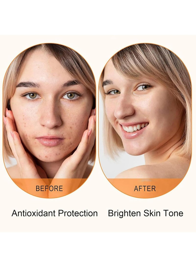 بيو أكوا فيتامين C مصل للوجه مع حمض الهيالورونيك - 1.5 مل × 30 قطعة ، مصل الوجه المرطب المشرق ، الرعاية بالبشرة بحجم السفر للبشرة المتوهجة (1.52 فلور أوز (حزمة من 1)) - Image 2