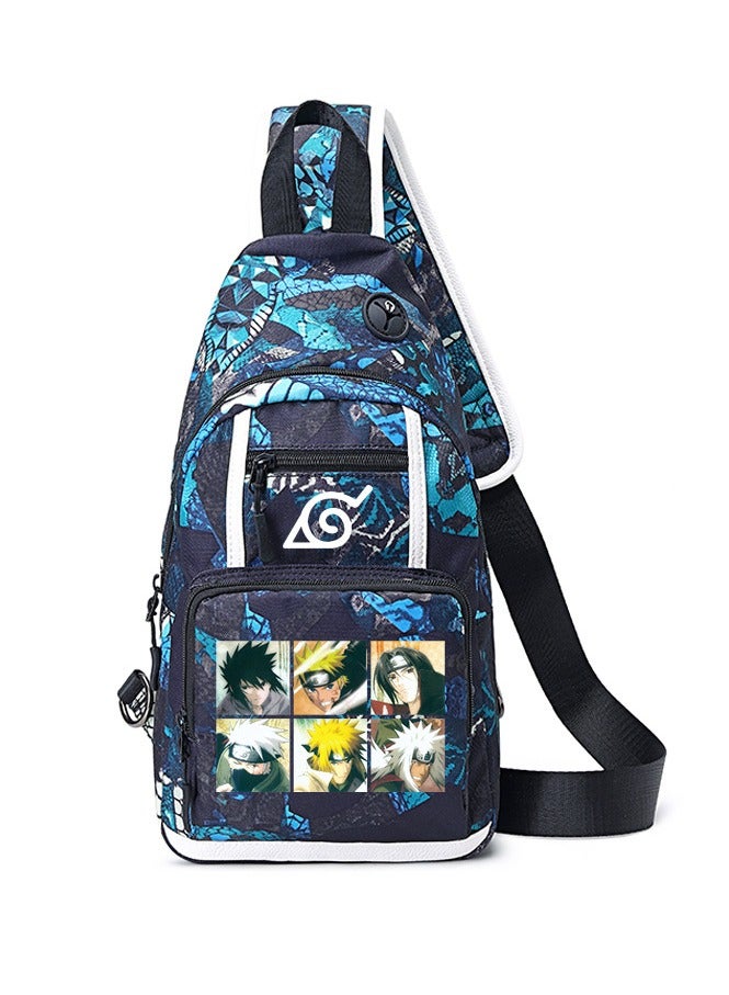 Naruto Cartoon Anime Joint Single Shoulder Bag Men's Small Backpack Student Messenger Bag Chest Bag 