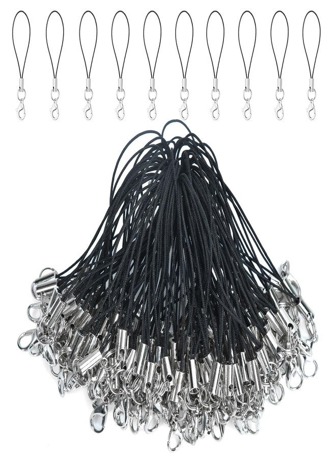 MKCYD 100Pcs Phone Charms Strap with Lobster Clasp Cords Lanyard Straps,Lariat Lanyard Charms Wrist Clasps Cords for Cell Phone USB Keychains DIY Jewelry Accessories - Image 1