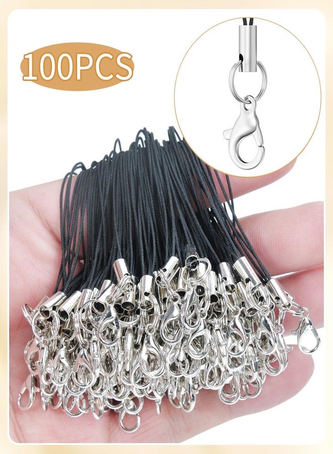 MKCYD 100Pcs Phone Charms Strap with Lobster Clasp Cords Lanyard Straps,Lariat Lanyard Charms Wrist Clasps Cords for Cell Phone USB Keychains DIY Jewelry Accessories - Image 2