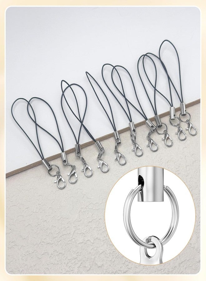 MKCYD 100Pcs Phone Charms Strap with Lobster Clasp Cords Lanyard Straps,Lariat Lanyard Charms Wrist Clasps Cords for Cell Phone USB Keychains DIY Jewelry Accessories - Image 5