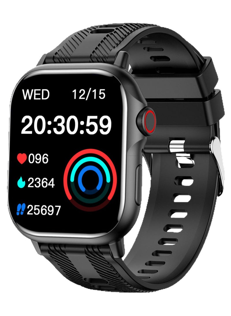 Volynix Smart Watch for Men,Business Smartwatch,Waterproof Fitness Watch, Bluetooth Calling,Heart Rate Monitoring, Black - Image 1