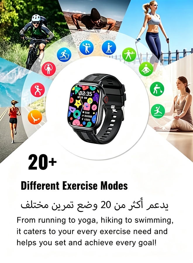 فولينيكس ساعة ذكية رجالي,ساعة أعمال,ساعات ذكية مقاومة للماء، مكالمات بلوتوث، ومتابعة نبضات القلب, لون أسود. - Image 5
