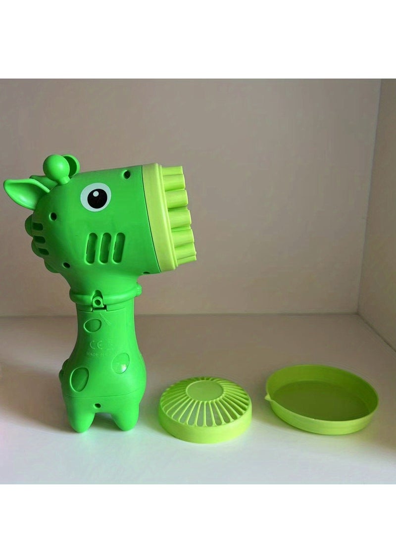 Loquat Giraffe Fan Bubble Machine 2-in-1, the best gift for kids - Image 2