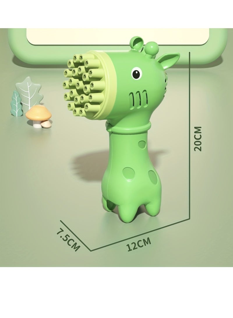 Loquat Giraffe Fan Bubble Machine 2-in-1, the best gift for kids - Image 1