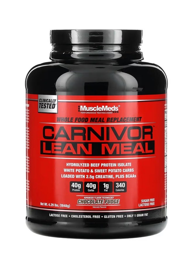 MUSCLEMEDS Carnivor Lean Meal ,Chocolate Fudge ,4.2lbs 