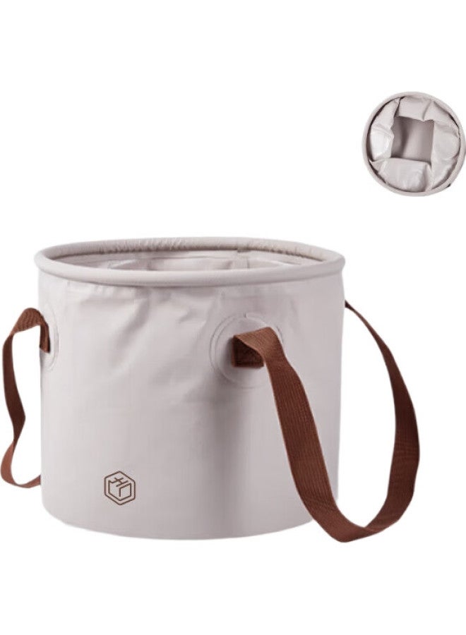 JD.com Jingzao Foldable Water Bucket, Outdoor Travel Camping Fishing Round Portable Water Basin, Multi-Purpose Picnic Water Storage Bucket, 10L - Image 2