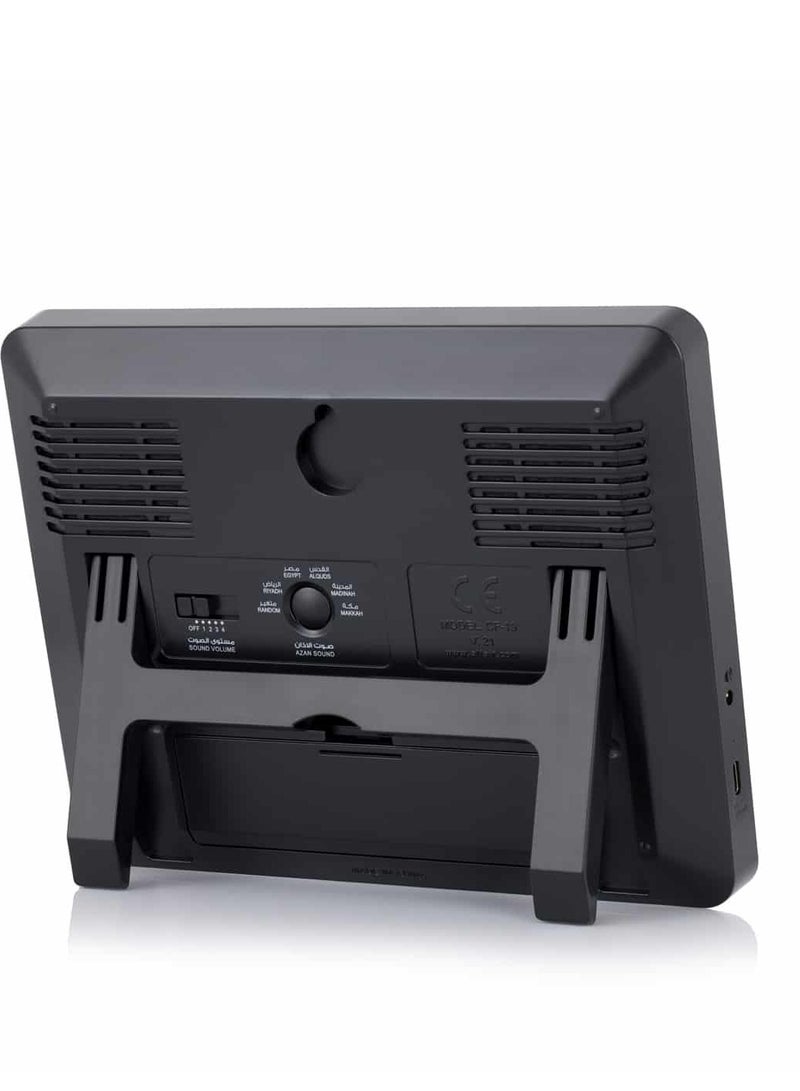 الفجر ساعة الفجر المكتبية CF-19 باللون الأسود - Image 3