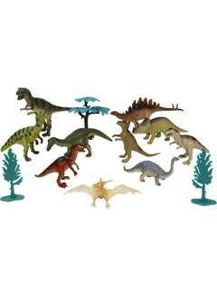 Vardem 13 Piece Dinosaur Set in a Bucket Toy Plastic Dinosaurs D6404  - Image 3