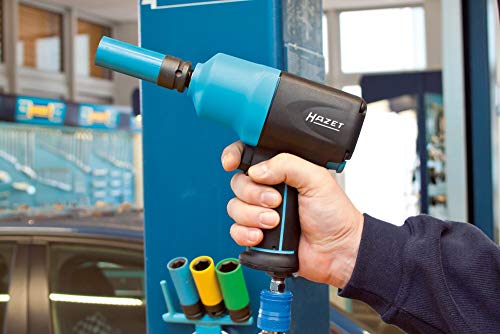 Hazet Pneumatic Impact Wrench 9012EL-SPC I Max. Loosening Torque 1700 Nm, Square 12.5 Mm (1/2 Inch) I Low-Vibration Tool for Tightening and Loosening Screws - Image 2