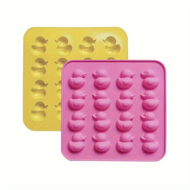 Pink Silicone Duck Mold 16 Cavity Candy Cake Baking Tool For DIY Kitchen - Image 4
