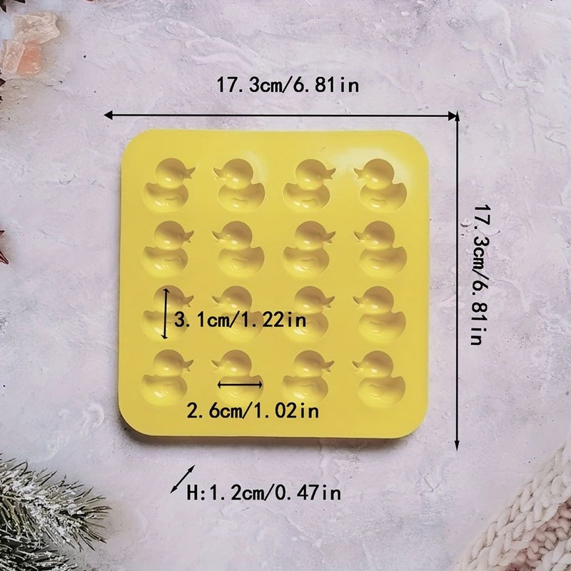 Pink Silicone Duck Mold 16 Cavity Candy Cake Baking Tool For DIY Kitchen - Image 3