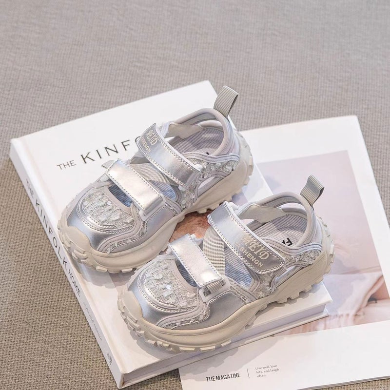 Girls Sandals Summer Children'S Sports Sandals Baotou Summer Baby Mesh Shoes Girls Shoes Breathable - Image 4