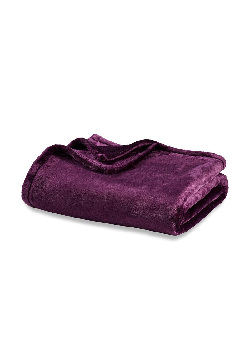 Luxury Solid Bedspread Spanish Material - 220x240 cm ST (Purple) - Image 1