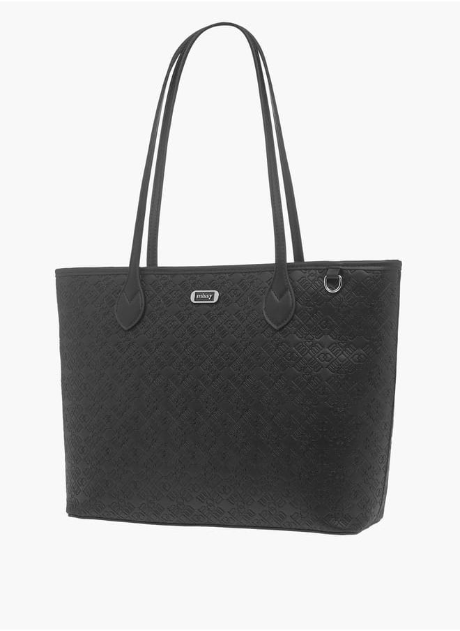 MISSY Womens Missy Monogram Textured Tote Bag With Wallet And Coin Purse  - Image 3
