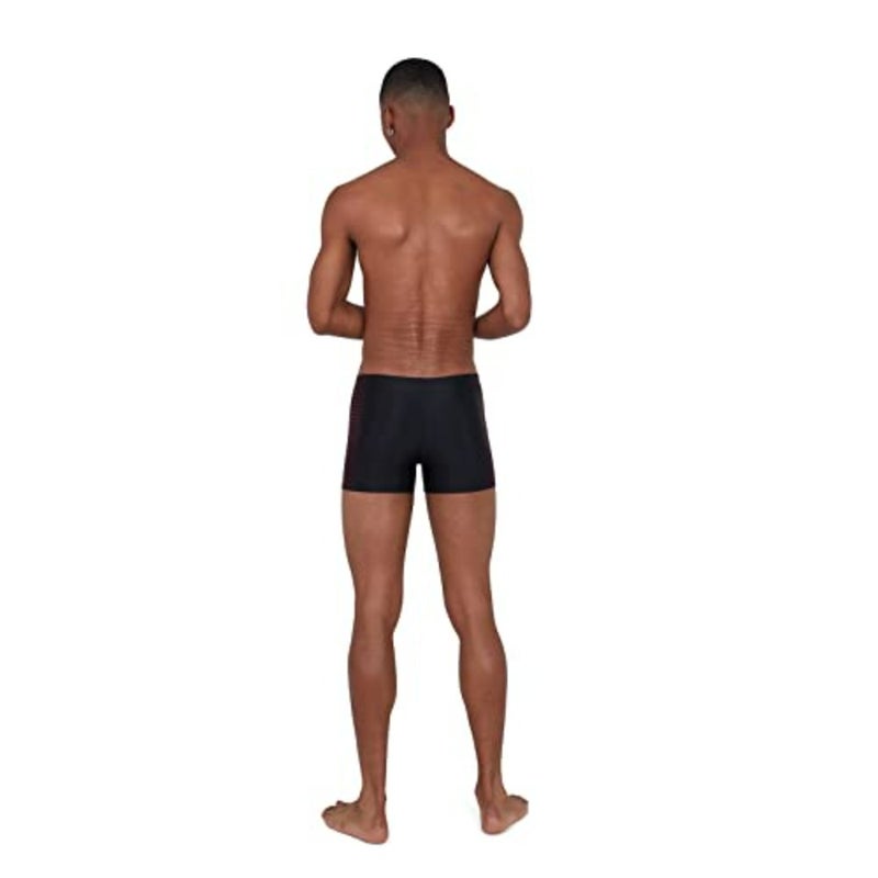 Speedo Men's Placement Aquashort for swimming pools and beaches, made of quick-dry polyester-spandex blend, navy blue with reflective logo, UV protection and chlorine resistance - Image 3