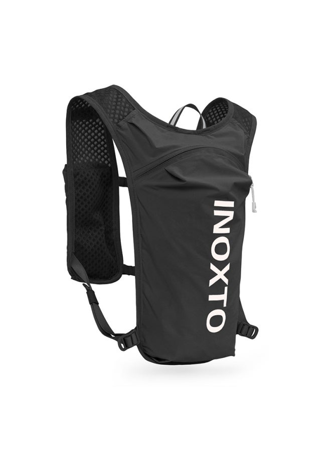 INOXTO Lightweight Breathable Quick-Dry 5L Running Backpack With Hydration Bladder, 591 Black With White + Hydration Bladder - Image 5