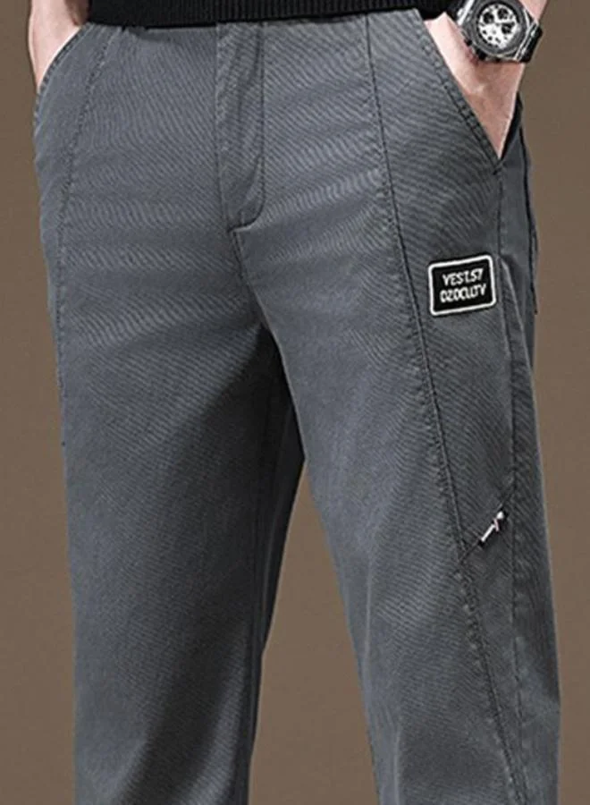YUNIQEE Grey Solid Trouser