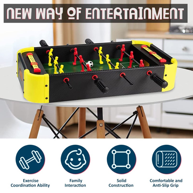 Wembley Foosball Table Soccer Indoor Games for Boys Girls Adults and Family Mini Football Table for Kids Portable - Multicolor, 31L x 10W x 51H Cm, 2 Player - Image 3