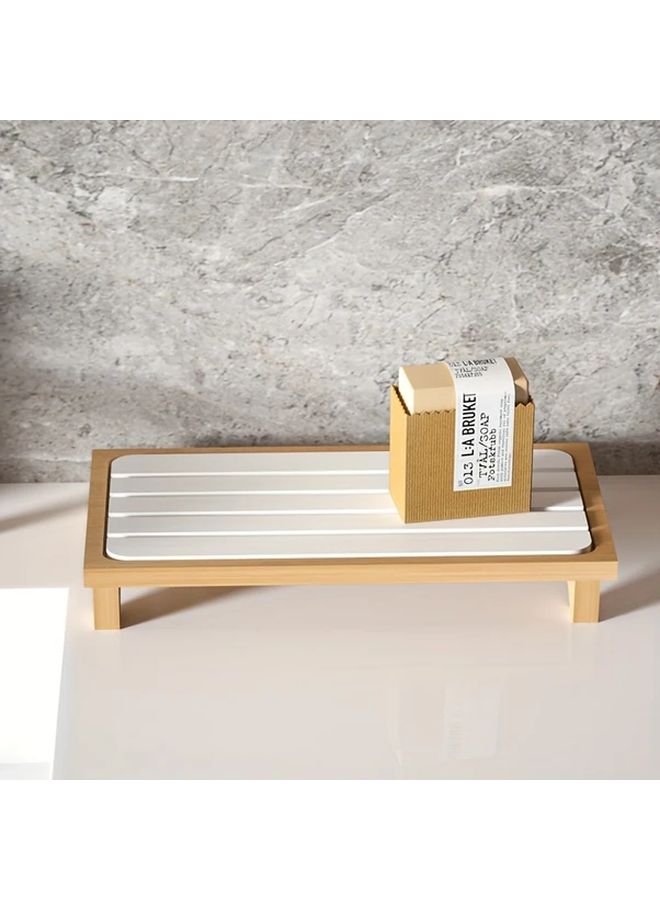 Light Grey Quick Drying Sink Caddy Organizer Multifunctional Durable Rectangular Drainage Rack - Image 5