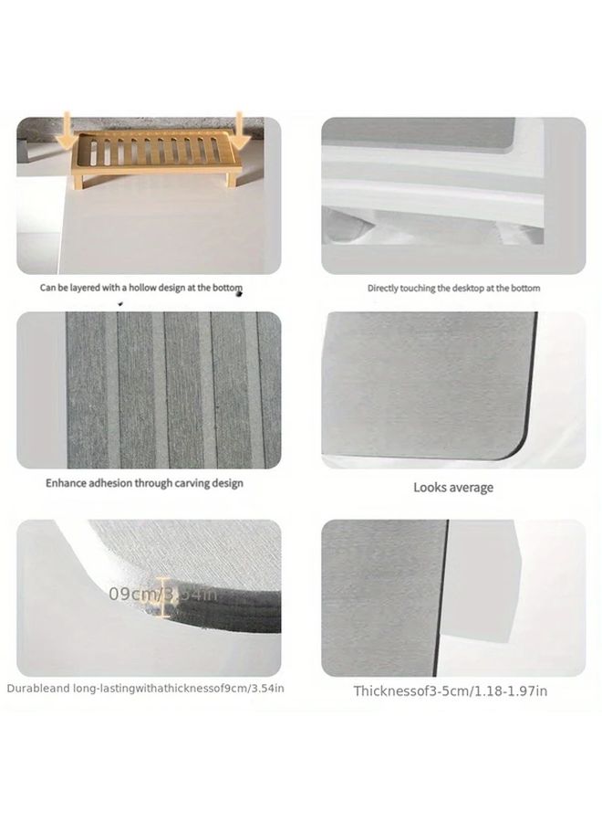 Light Grey Quick Drying Sink Caddy Organizer Multifunctional Durable Rectangular Drainage Rack - Image 4