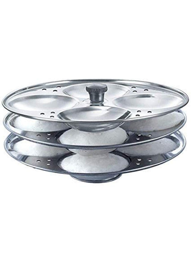 DIKSUL DIKSUL Idli Stand 3 Plate Stainless Steel Idli Stand Idli Making Platesmaker Idli Maker Pot 3 Plate Idli Stand with Holes for Pressure Cooker  - Image 1
