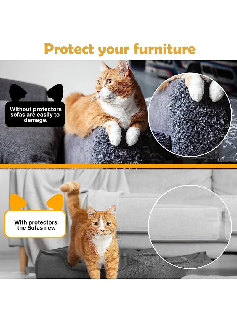 Hoasis Cat Scratch Sticky Paws Tape, 30cm*3m Cat Furniture Protector Tape, Transparent Free Cutting Anti Scratch Furniture Protector, for Carpet, Sofa, Couch, Door, etc - Image 2