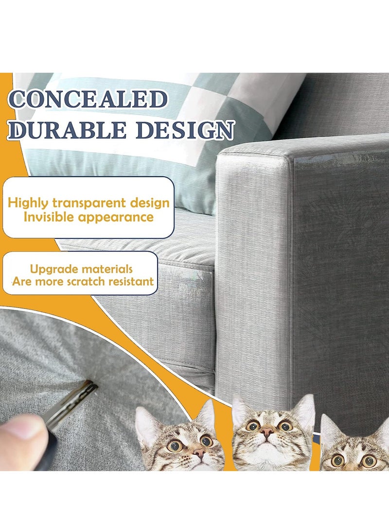 Hoasis Cat Scratch Sticky Paws Tape, 30cm*3m Cat Furniture Protector Tape, Transparent Free Cutting Anti Scratch Furniture Protector, for Carpet, Sofa, Couch, Door, etc - Image 3