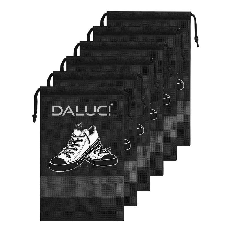 DALUCI Shoe Bag for Travel & Storage, Shoe Cover for Storage at Home Bags for Men & Women, Reusable Organizer Pouch, Travelling Accessories, Footwear Storage Bags, Gym & Home Essentials (Pack of 6) - Image 1