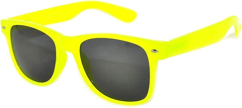 OWL Classic Vintage Sunglasses 80s Style with Clear Lens, Smoke Lens Nerdy Colorful Frames - Image 1