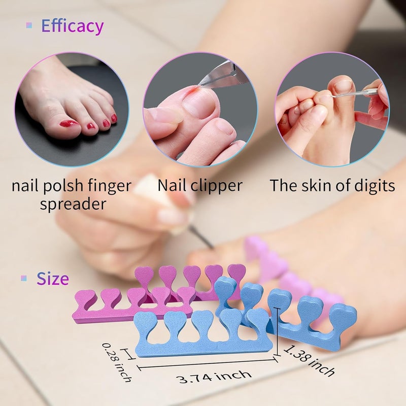 SUNFATT Foam Toe Separators,Toe Spacers for Women,Pedicure Toe Separators for Separating Toenails or Nails,Easy Finger and Toenail Polish Grooming,Soft Foams Pedicure Tools.12pcs - Image 2