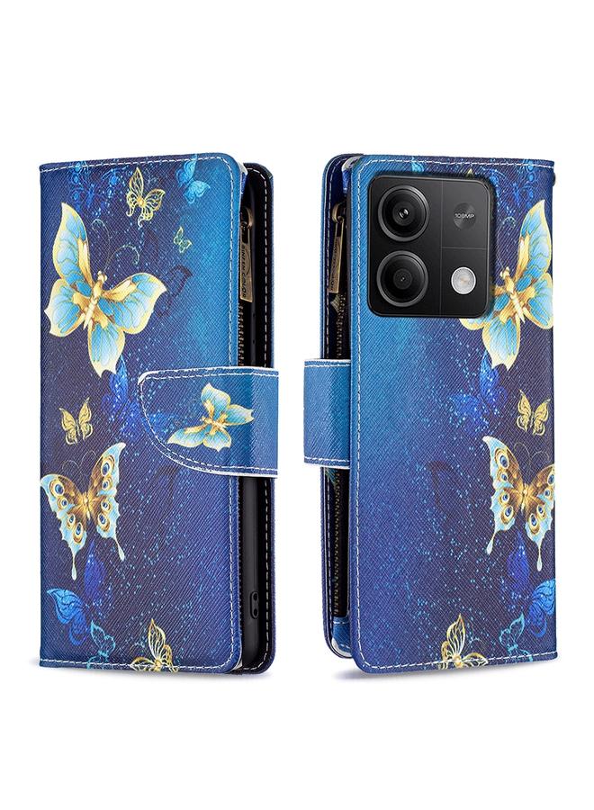 Case For Xiaomi Redmi Note 13 Colored Drawing Pattern Zipper Leather Phone Case