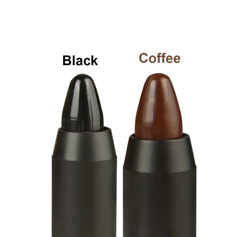 Joyous Professional Hair Chalk Temporary Hair Dye Non-toxic Hair Color Crayon Cover White Hair Color Patch (2packs-black-coffee) - Image 2