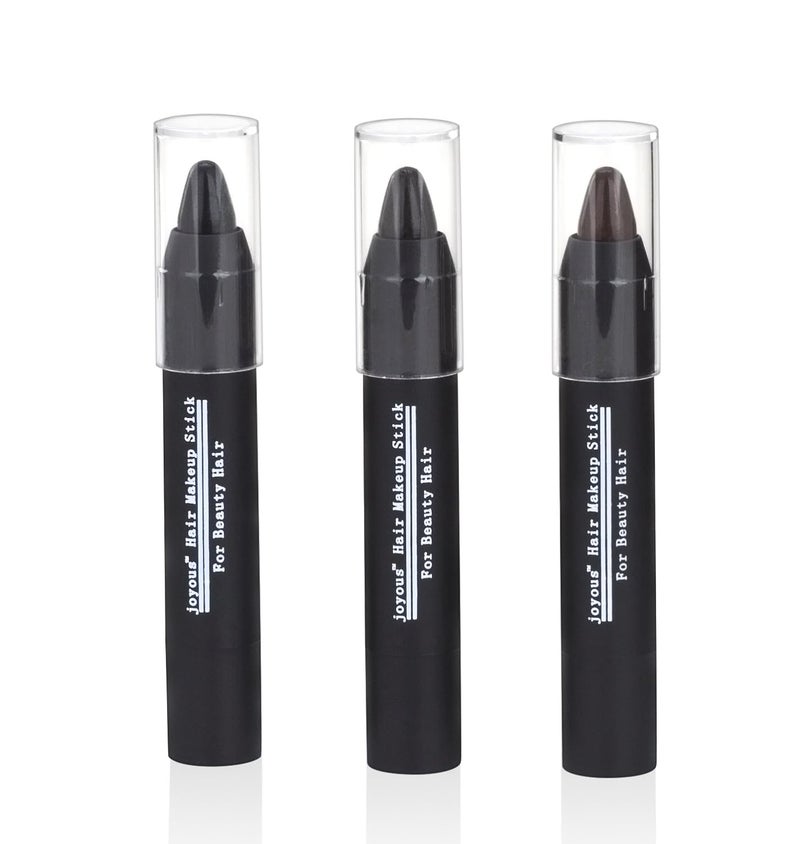 Joyous Professional Hair Chalk Temporary Hair Dye Non-toxic Hair Color Crayon Cover White Hair Color Patch (2packs-black-coffee) - Image 3