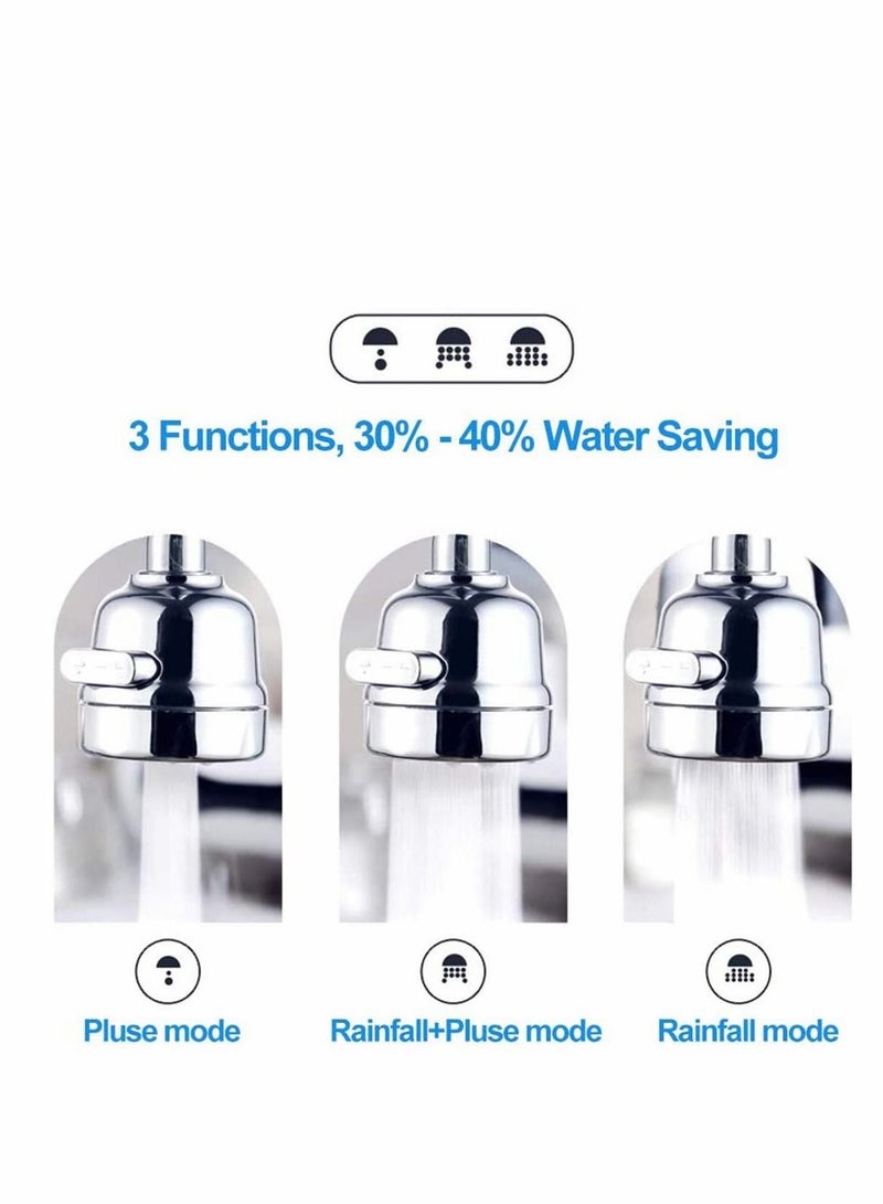 Kitchen Tap Head Water Saving 3 Gear Adjustable 360° Swivel Faucet Tap Aerator Splash Proof Faucet Nozzle Filter for Bathroom Kitchen Sink Spray Tap Attachment - Image 3