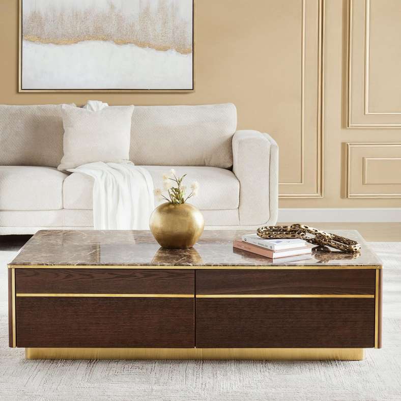 Pan Home Casavelle Coffee Table - Walnut - Image 1