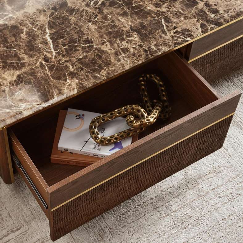 Pan Home Casavelle Coffee Table - Walnut - Image 3