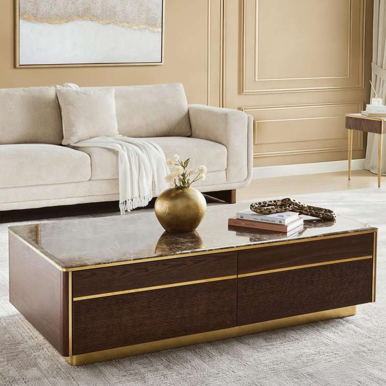 Pan Home Casavelle Coffee Table - Walnut - Image 2