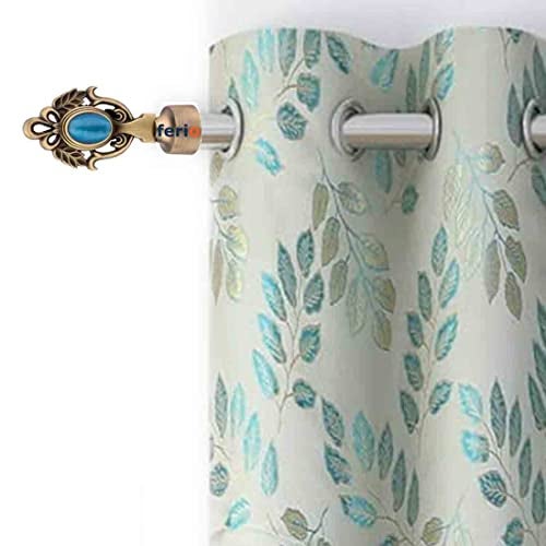 FERIO Zinc Heavy Curtain Brackets and Curtain Finials Door and Window for 1 Rod for Parda Holder Curtain Accessories for Home Decor (Curtain Holder - 6 Pic and Finials 6 - Pic) - Image 4