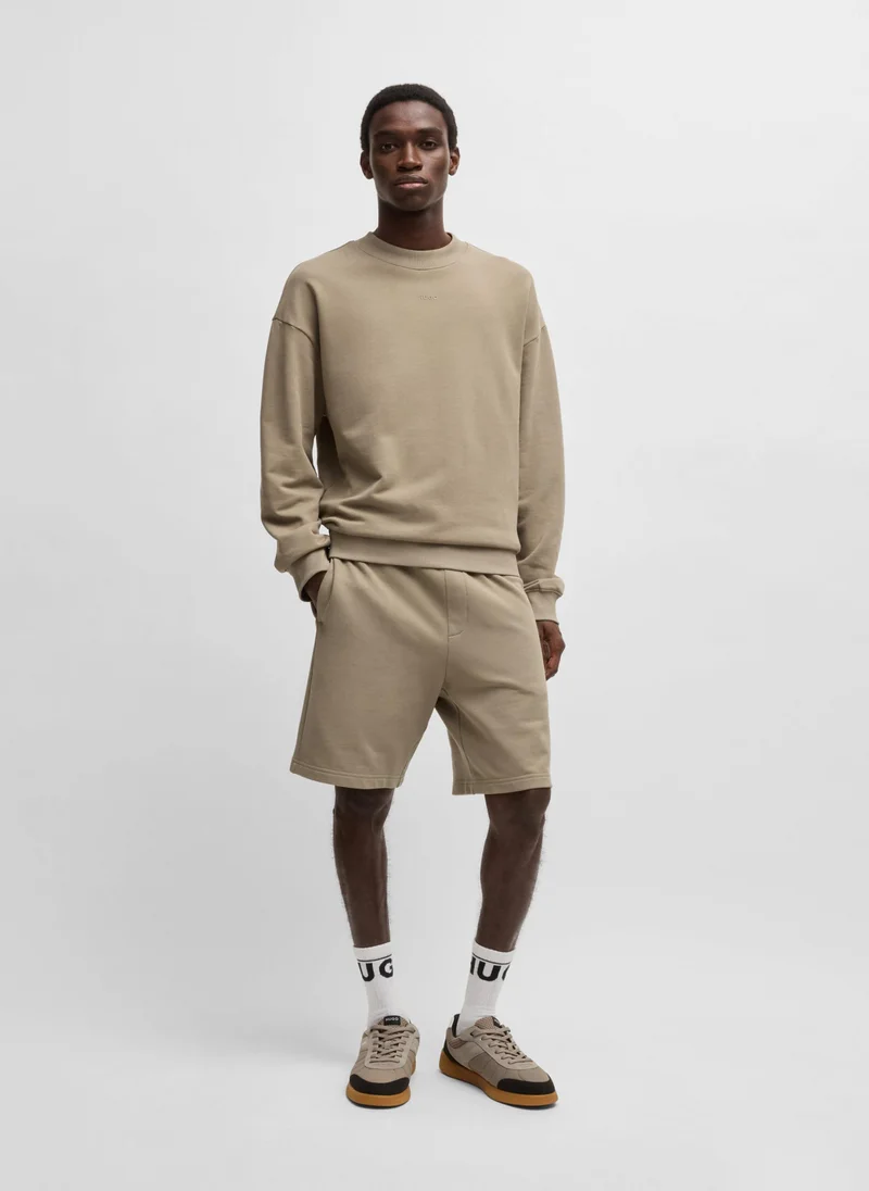 HUGO Relaxed-fit sweatshirt in cotton terry with logo print