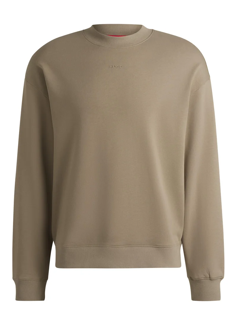 HUGO Relaxed-fit sweatshirt in cotton terry with logo print