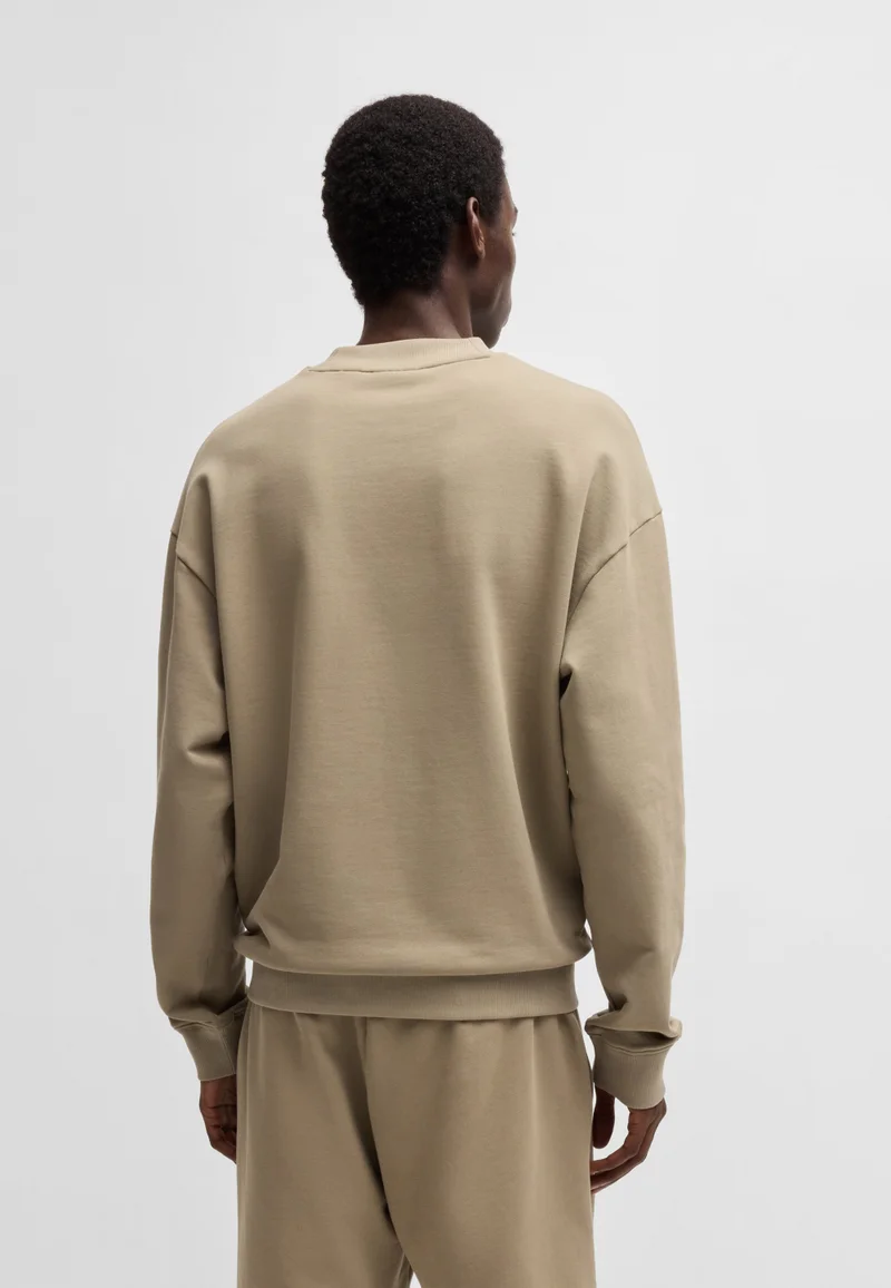 HUGO Relaxed-fit sweatshirt in cotton terry with logo detail