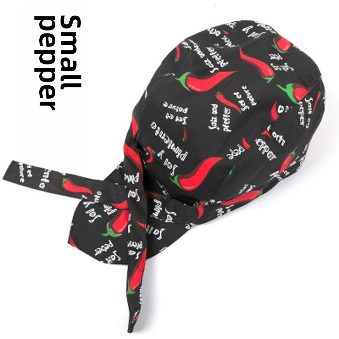 Unisex Chef Cap Kitchen Pirate Bandana Baseball Hat [Pepper] Pirate Hat 