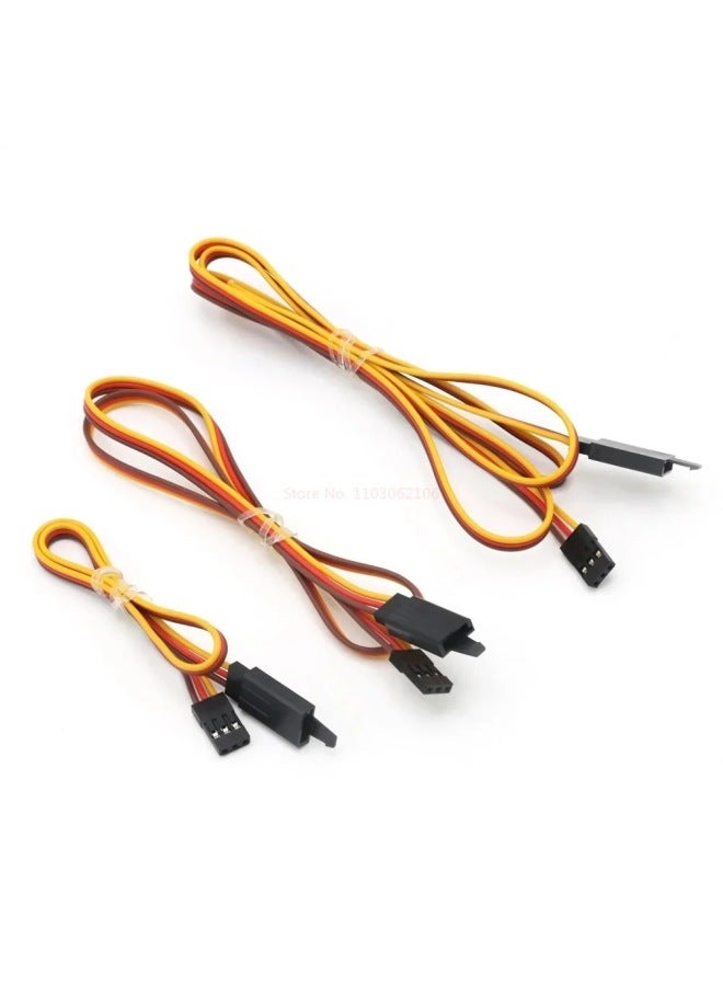 Steering Gear Extension Cable DuPont Head Anti-release Buckle Aircraft Model Adapter Cable 15 50cm 60 Core Wholesale-Color:60 Heart Brown Red Orange Anti-off Line 10CM  - Image 5