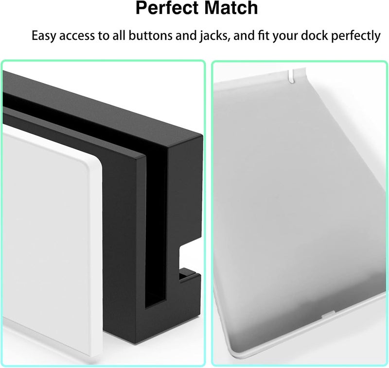TIKOdirect Custom Faceplate Cover for Nintendo Switch Charging Dock, Hard PC Slim Shell Anti-Scratch [No Screwdriver Installation] for Switch Dock, White - Image 4