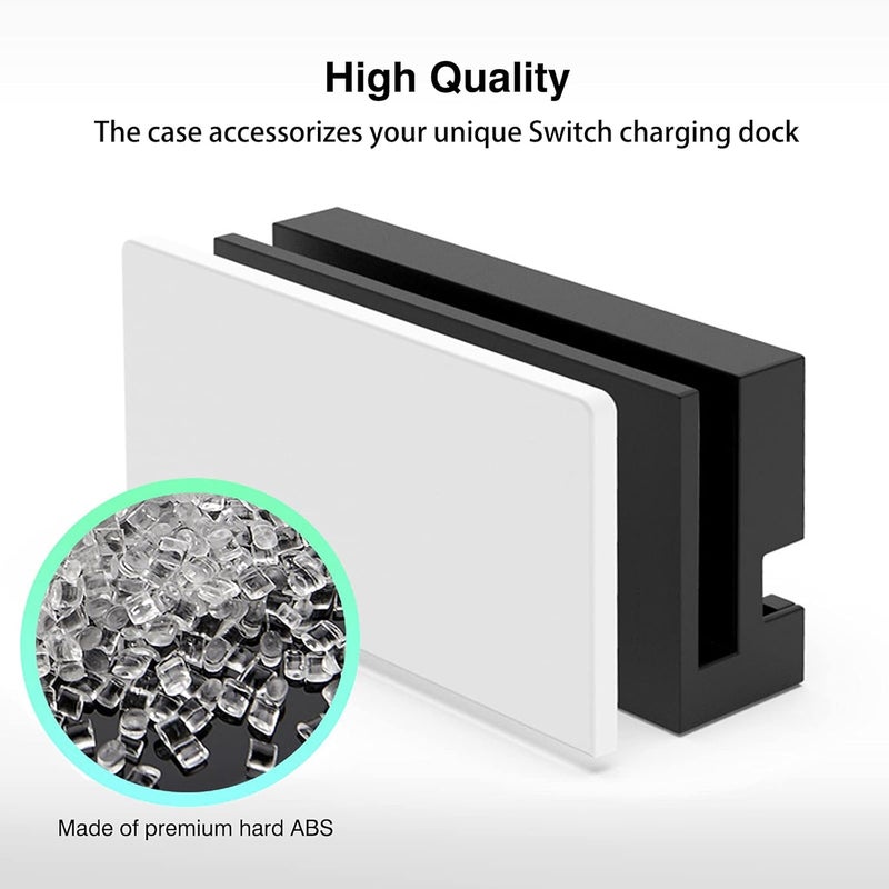 TIKOdirect Custom Faceplate Cover for Nintendo Switch Charging Dock, Hard PC Slim Shell Anti-Scratch [No Screwdriver Installation] for Switch Dock, White - Image 3