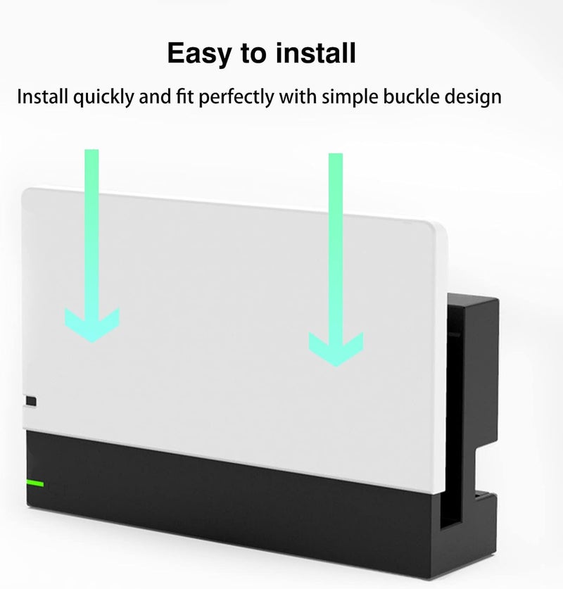 TIKOdirect Custom Faceplate Cover for Nintendo Switch Charging Dock, Hard PC Slim Shell Anti-Scratch [No Screwdriver Installation] for Switch Dock, White - Image 2