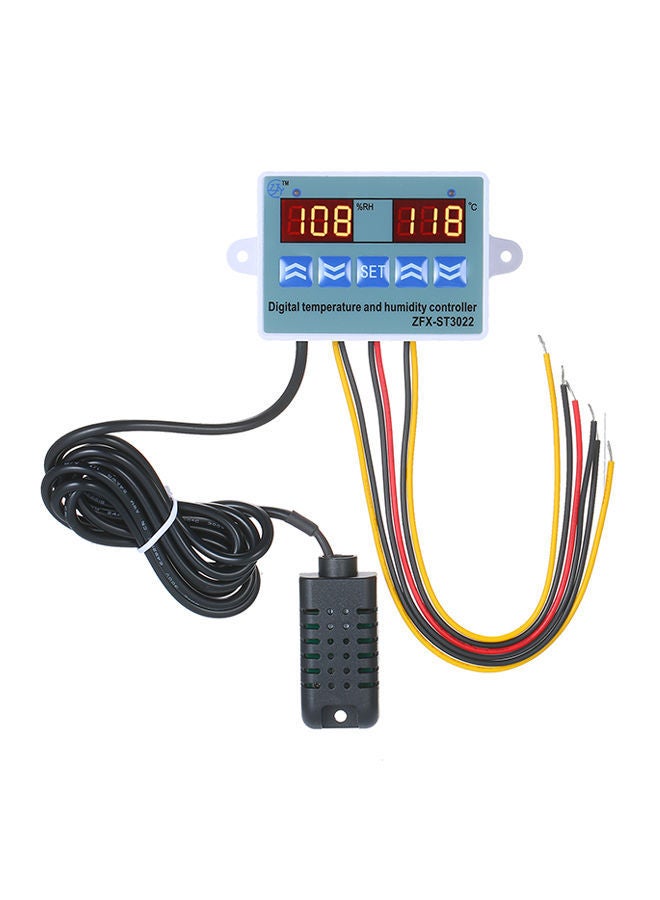 NIBEMINENT Digital Temperature And Humidity Controller With LED Display Multicolour - Image 1